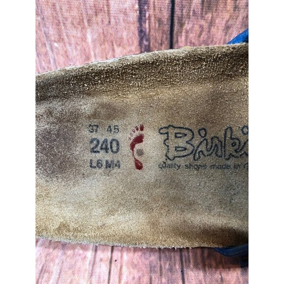 Birkenstock Birkis Xenia Blue 3 Strap Sandals Soft Womens 37 / 6 (5e3) - Picture 10 of 10